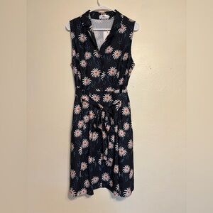 🌼 L.A. Soul Daisy Floral Shirt Dress | Sleeveless Belted Fit & Flare L